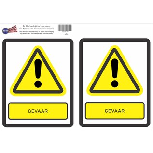 JERMA allerhandestickers ISO7010  Gevaar 2 Waarschuwing stickers M