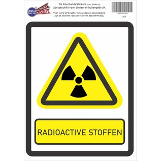 JERMA allerhandestickers Radioactieve stoffen Waarschuwing sticker