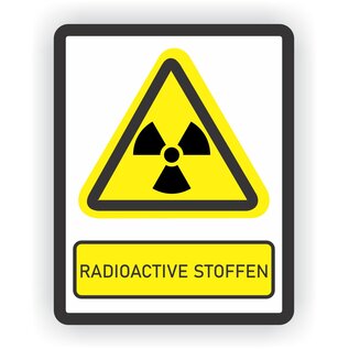 JERMA allerhandestickers Radioactieve stoffen Waarschuwing sticker