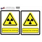 JERMA allerhandestickers ISO7010  radioactieve stoffen Waarschuwing stickers