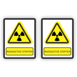 JERMA allerhandestickers ISO7010  radioactieve stoffen Waarschuwing sticker