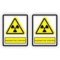 JERMA allerhandestickers ISO7010  radioactieve stoffen Waarschuwing stickers