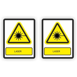 JERMA allerhandestickers laser Waarschuwing stickers set 2