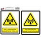 JERMA allerhandestickers Niet ioniserende magnetische straling waarschuwing 2 stickers