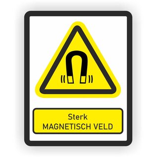 JERMA allerhandestickers Sterk magnetisch veld Waarschuwing sticker