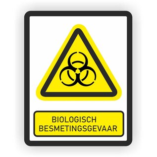 JERMA allerhandestickers Biologisch besmettingsgevaar Waarschuwing sticker