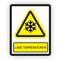 JERMA allerhandestickers ISO7010  lage temperaturen Waarschuwing sticker