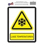 JERMA allerhandestickers ISO7010  lage temperaturen Waarschuwing sticker