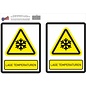 JERMA allerhandestickers Lage temperaturen Waarschuwing  2 stickers