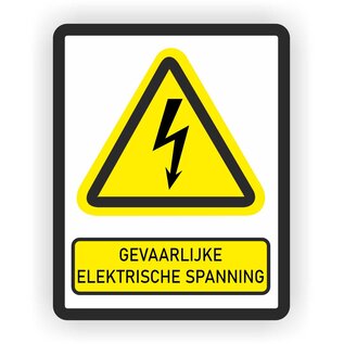 JERMA allerhandestickers Gevaarlijke elektrische spanning Waarschuwing sticker