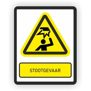 JERMA allerhandestickers Stootgevaar waarschuwing sticker