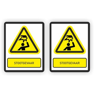 JERMA allerhandestickers Stootgevaar waarschuwing stickers