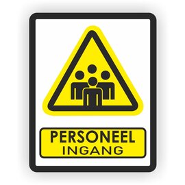 JERMA allerhandestickers Personeel ingang deursticker.