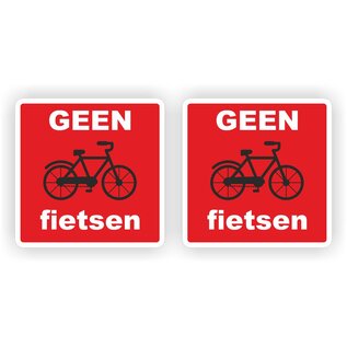 JERMA allerhandestickers Geen fietsen plaatsen  2 stickers