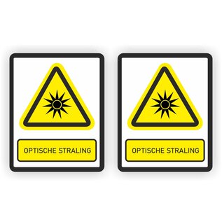 JERMA allerhandestickers Optische straling waarschuwing set 2 stickers