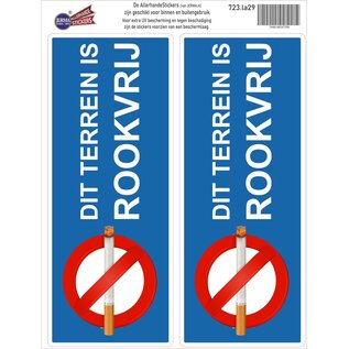 JERMA allerhandestickers Dit terrein is rookvrij set 2 stickers