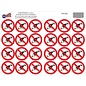 JERMA allerhandestickers Honden verboden te poepen sticker set 24 stuks