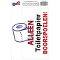 JERMA allerhandestickers Alleen toiletpapier doorspoelen sticker