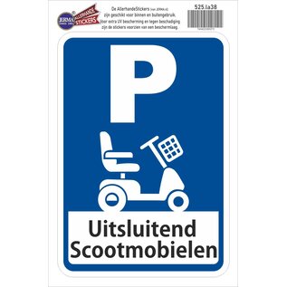 JERMA allerhandestickers Scootmobiel parkeerplaats sticker