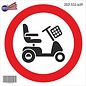 JERMA allerhandestickers Verboden toegang scootmobiel sticker 20 cm.