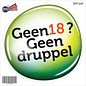 JERMA allerhandestickers Geen 18 geen druppel alcohol sticker.