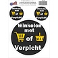 JERMA allerhandestickers Winkelmand, winkelwagen verplicht sticker set.