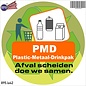 JERMA allerhandestickers Afvalbak Recycling sticker PMD plastic-, metaal-, drinkpak afval