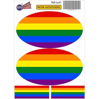 JERMA allerhandestickers Regenboogvlag lgbt auto stickers