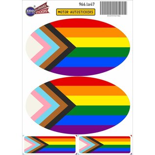 JERMA allerhandestickers Regenboogvlag lgbtq+ auto stickers