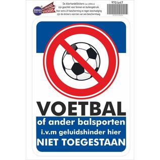 JERMA allerhandestickers Voetbal en andere balsporten niet toegestaan sticker