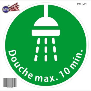 JERMA allerhandestickers Douche max 10 min sticker