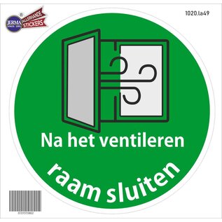 JERMA allerhandestickers Raam sluiten sticker 20 cm