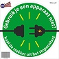 JERMA allerhandestickers Stekker uit het stopcontact sticker 20 cm