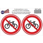 JERMA allerhandestickers Geen fietsen plaatsen sticker set van 2 stickers