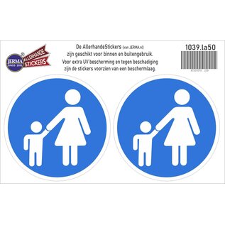 JERMA allerhandestickers Kinderen aan de hand houden pictogram  stickers