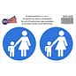 JERMA allerhandestickers Kinderen aan de hand houden pictogram  stickers