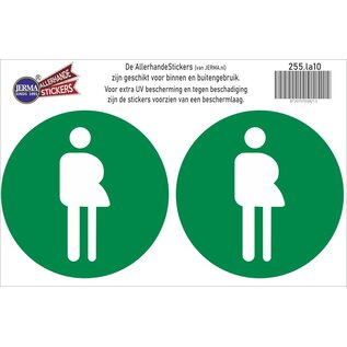 JERMA allerhandestickers Gender neutraal  pictogram stickers 2 st. groen