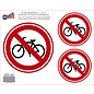 JERMA allerhandestickers Geen fietsen plaatsen sticker set van 3 stuks