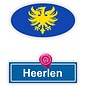 JERMA allerhandestickers Heerlen steden vlaggen auto stickers set van 2 stickers