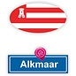 JERMA allerhandestickers Alkmaar steden vlaggen auto stickers set van 2 stickers