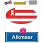 JERMA allerhandestickers Alkmaar steden vlaggen auto stickers set van 2 stickers