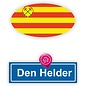 JERMA allerhandestickers Den Helder steden vlaggen auto stickers set van 2