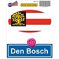 JERMA allerhandestickers Den Bosch steden vlag auto stickers set van 2 stickers