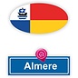 JERMA allerhandestickers Almere steden vlaggen auto stickers set van 2 stickers