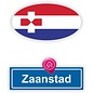 JERMA allerhandestickers Zaanstad steden vlaggen auto stickers set van 2 stickers