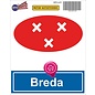 JERMA allerhandestickers Breda steden vlaggen auto stickers set van 2 stickers