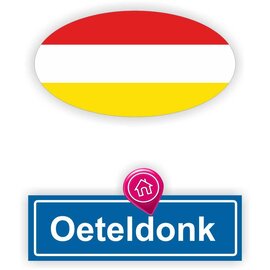 JERMA allerhandestickers Oeteldonk vlaggen auto stickers set van 2 stickers