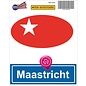 JERMA allerhandestickers Maastricht steden vlaggen auto stickers set van 2 stickers