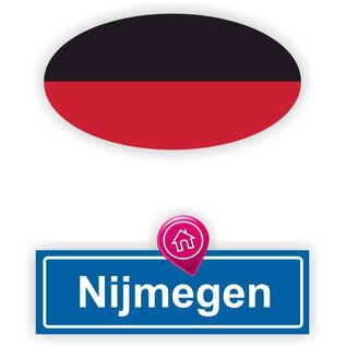 JERMA allerhandestickers Nijmegen steden vlaggen auto stickers set van 2 stickers