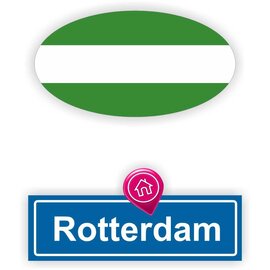 JERMA allerhandestickers Rotterdam steden vlag stickers.